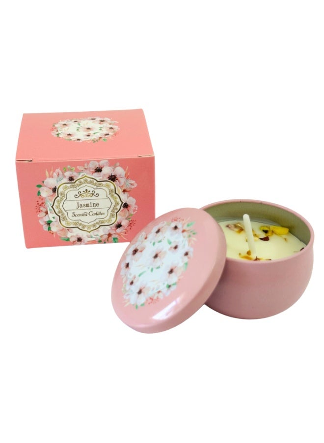 Jasmine Scented Natural Soy Wax Candle – Long Lasting 30 Hour Aromatherapy Candle for Relaxation and Home Decoration – Valentines Day Gifts for Her, Birthday Gifts for Women, Mom, Wife, Sister, Friends, Mothers Day, Anniversary, Stocking Stuffers, White Elephant, Funny Gifts – Safe Non-Toxic Candle Made from 100% Natural Soy Wax and Plant Essential Oils – Portable Aromatherapy Candle Set for Home, Room, Mood, Relaxation - Image 3